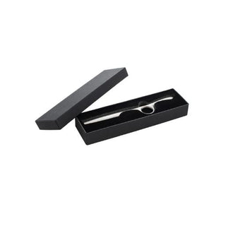 A pair of scissors and Extension Blending Razor enclosed in a black box
