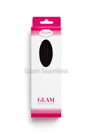 White Package of  a Glam Seamless Detangler Hair Brush 