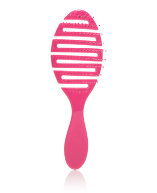 A pink Glam Seamless hairbrush featuring a comfortable handle, designed for effortless styling and grooming of hair.