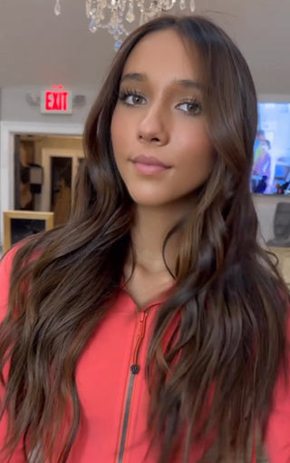 Priscilla Valles Hand Tied Tape-In 21" Medium Ombre Brown 5