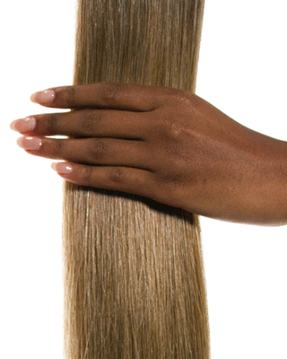 Animation showcasing Glam Seamless brazilian balayage hair extensions