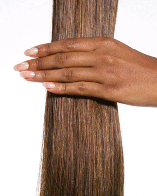 Animation of Glam Seamless brown sugar swirl highlight hair extensions