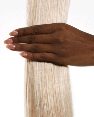 Glam Seamless rooted vanilla creme highlight hair extension animation