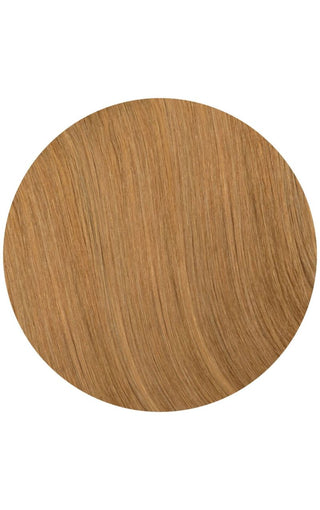 Copper highlights swatch of hair strand example on a white background