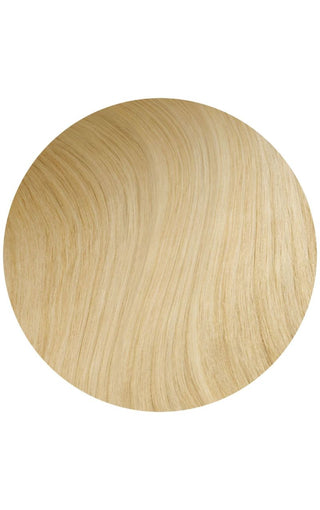 Rooted vanilla blonde highlight swatch by Glam Seamless.