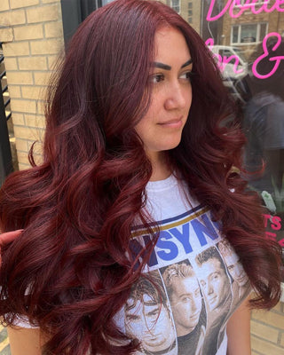 Glam Seamless cherry wine hair extensions animation