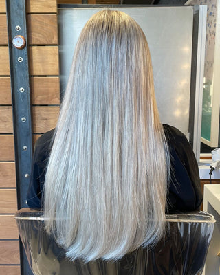 Hair Weft 20" Rooted Platinum Blonde 2A/60