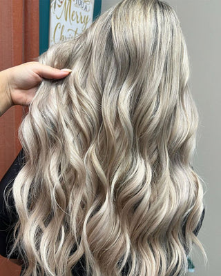 Hair Weft 24" Rooted Vanilla Creme Highlights 23/1001