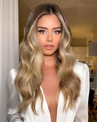 Hair Weft 24" Toffee Swirl Highlights 8/24G